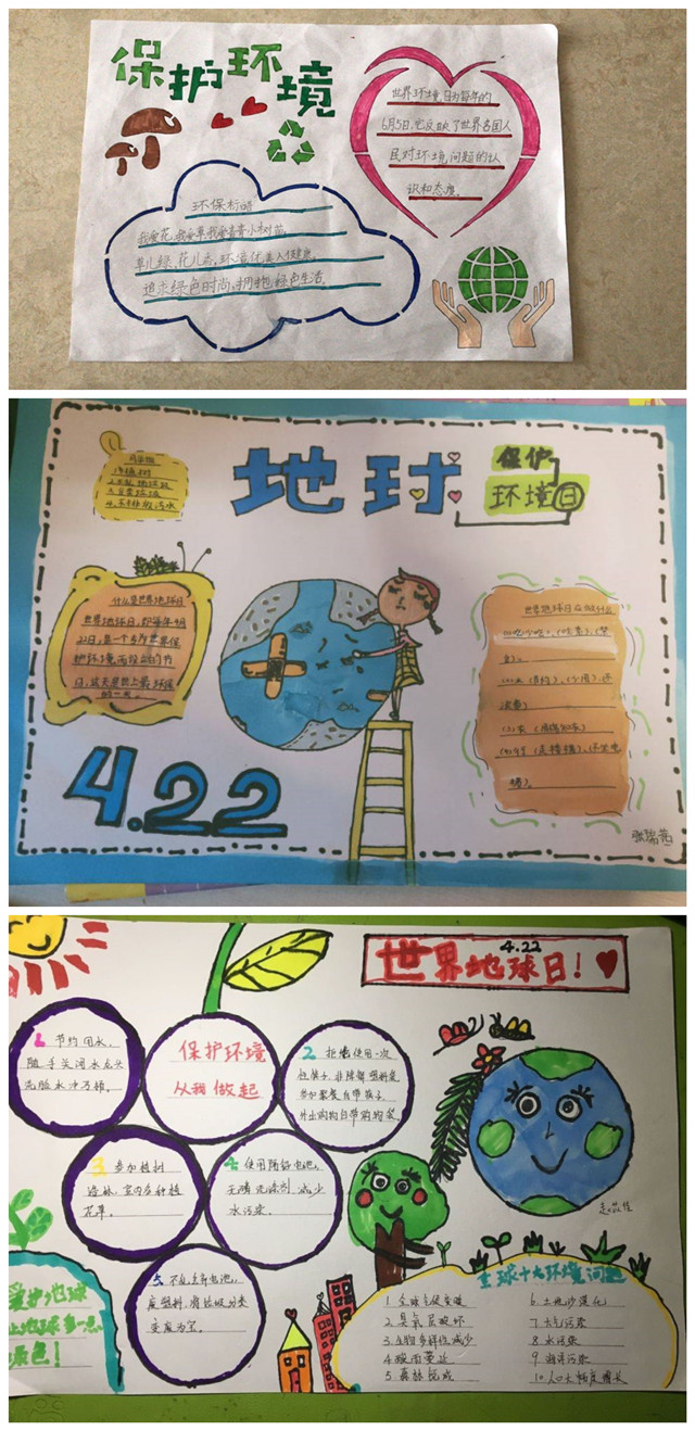 经开区(杨舍镇)悦盛社区关工委开展 "珍爱地球 跃然纸上"主题手抄报